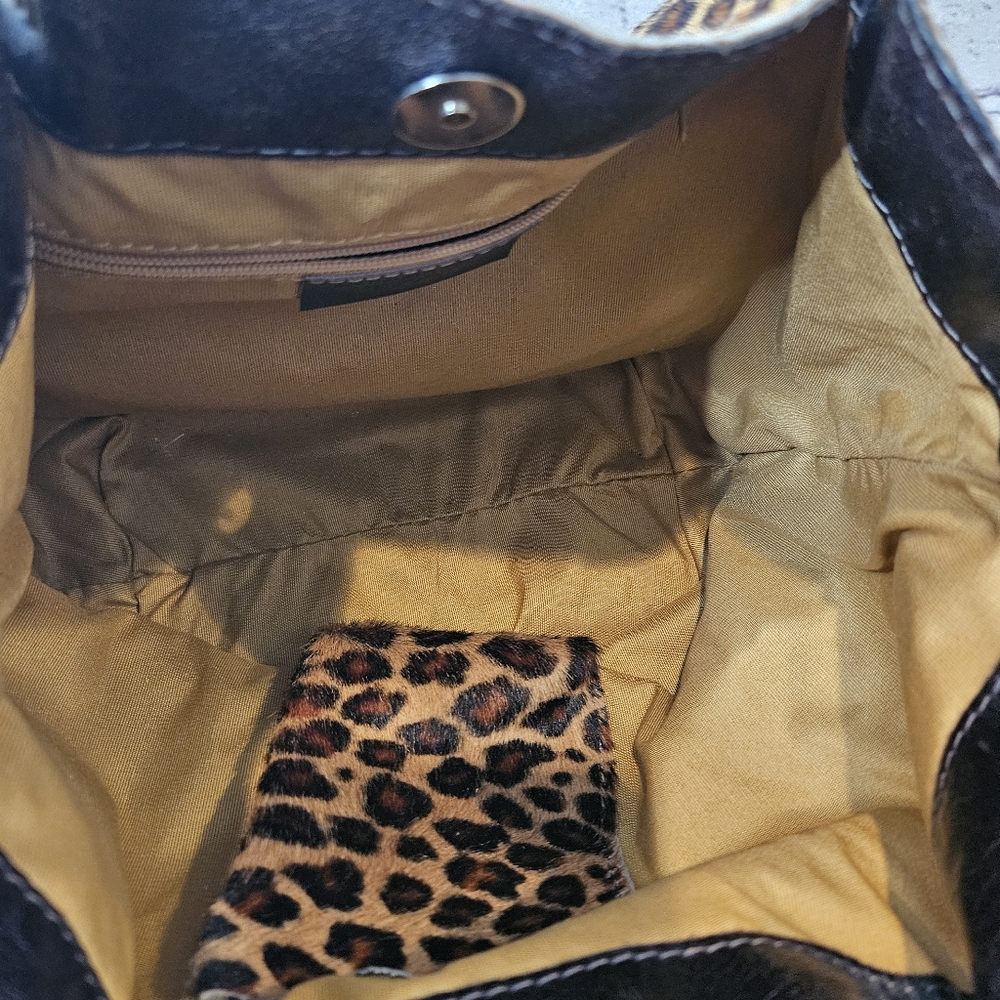 ⭐️ Maurizio Taiuti animal print calf hair bucket bag - Picture 5 of 12